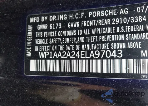 2014 Porsche Cayenne Platinum Edition from USA, damaged, VIN WP1AA2A24ELA97043